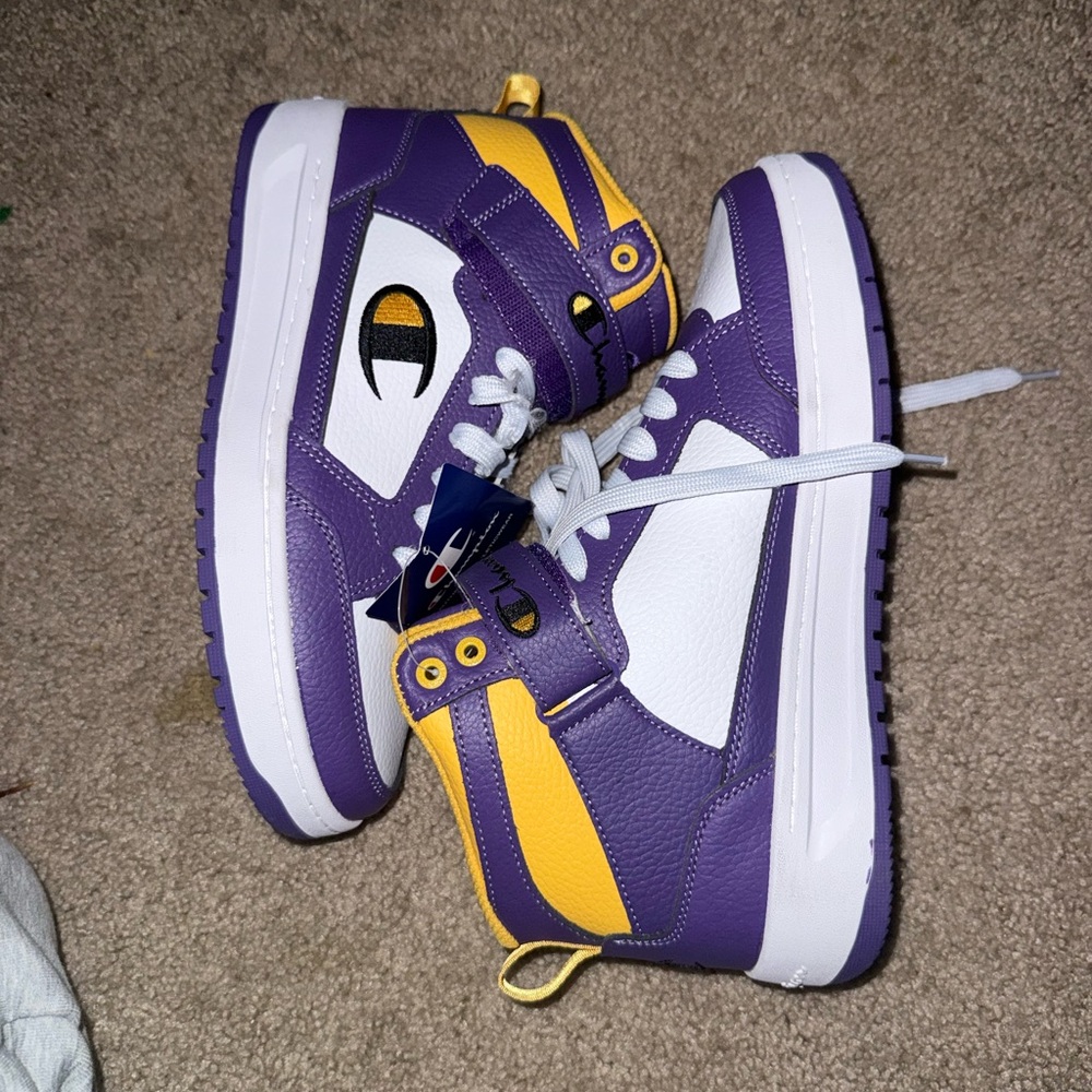 Champion size 10  Purple and Yellow Sneakers